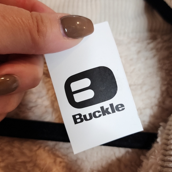 NWT Buckle Cozy Sherpa Fleece Cream 1/4 Zip Pullover Soft Stretch Size Small - Picture 13 of 16